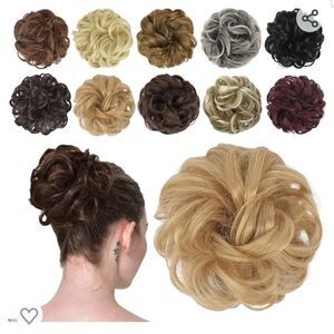 Hair Bun Extensions Messy Curly Hair Scrunchies new